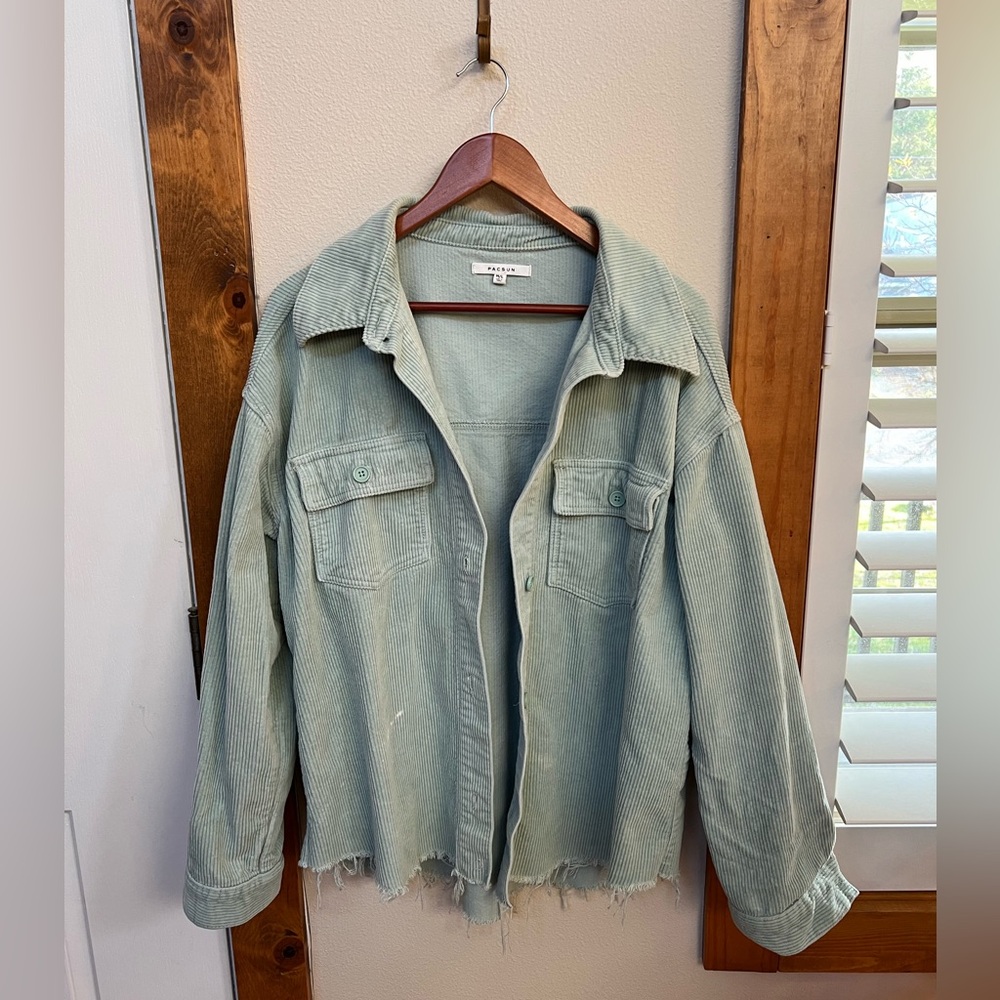 PACSUN M/L Corduroy Jacket in Teal